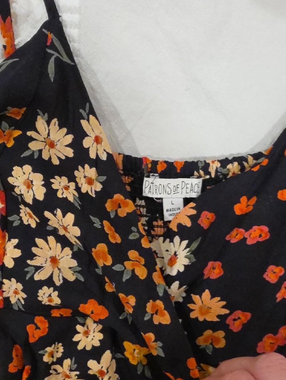 Patrons of Peace Black Floral Ruffle Cami in Multicolor - Picture 2 of 4